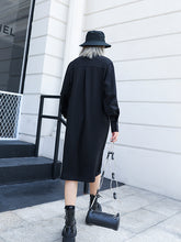 Women Loose Pullover Solid Color Dress